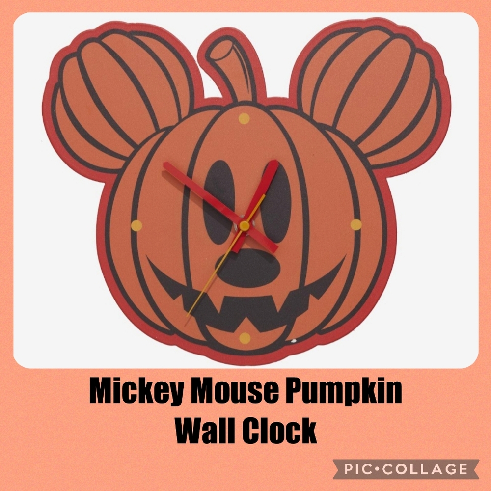 DISNEY Mickey Mouse Pumpkin Wall Clock